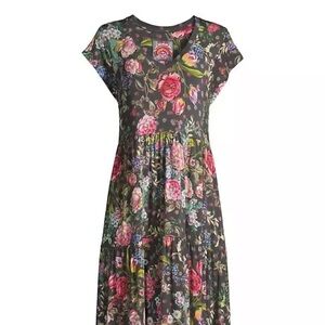 NWT Johnny Was Naomi v-neck soft bamboo floral dress size XL